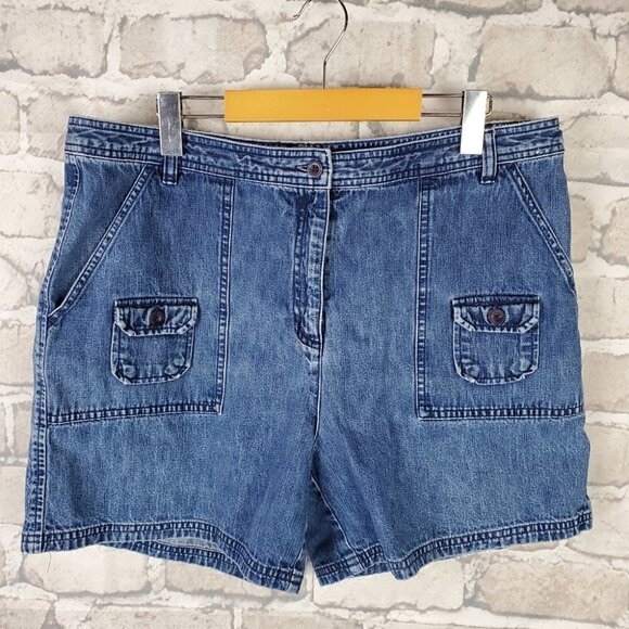 Vintage Northern Reflections Shorts Denim High Waist Mom Shorts Size 18 - Picture 1 of 11